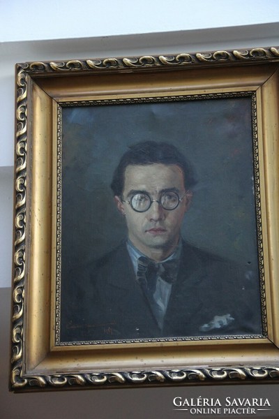 Nagy István szignóval - Férfi portré