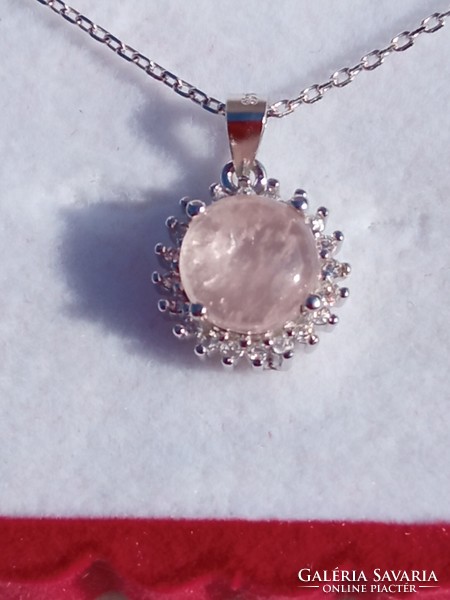 Morganite 925 silver pendant