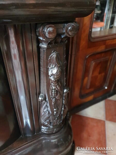 Richly carved antique sideboard chest of drawers
