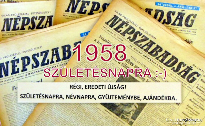 1958 november 28  /  Népszabadság  /  Ssz.:  23449