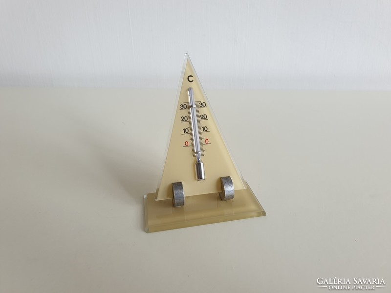 Old retro table glass thermometer mid century