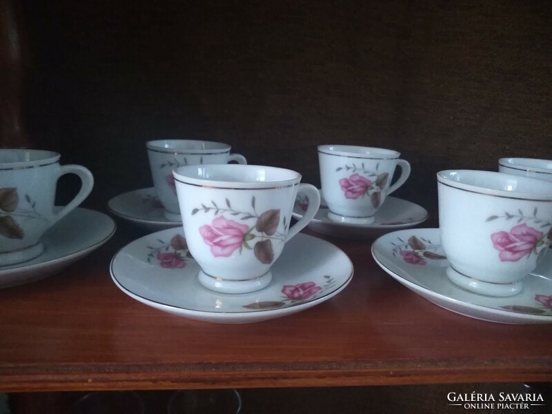 Jingdezhen porcelain coffee set, pink