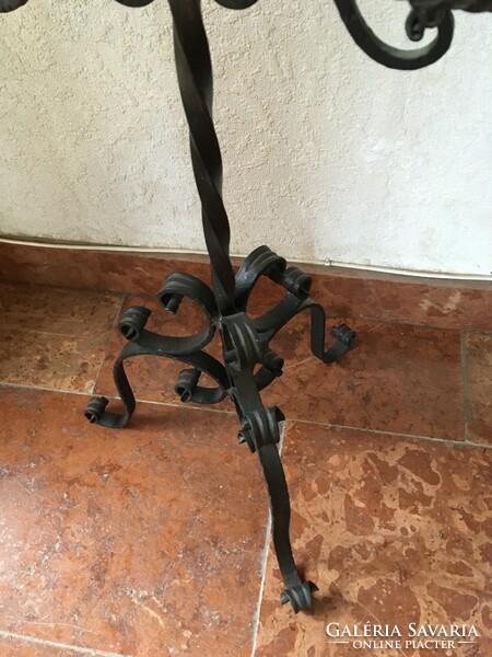 Wrought iron candle holder, smoking stand