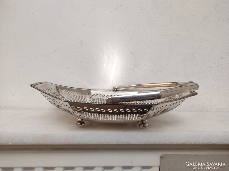Antique chrome-plated metal fruit serving elegant centerpiece kitchen tool 540 5979