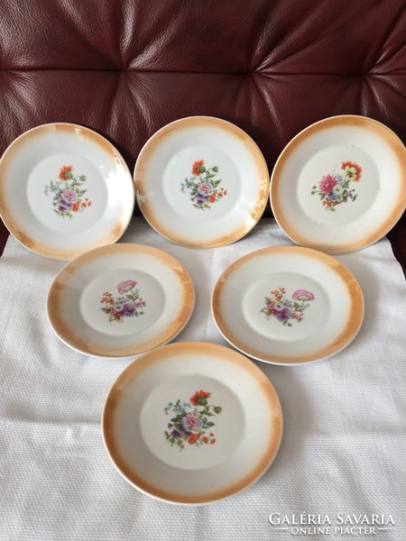 Set of antique zsolnay cake plates