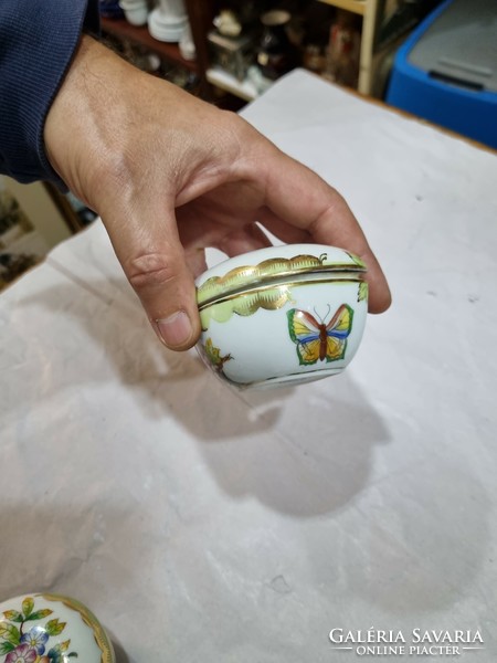 Herendi viktória mintás porcelán bonbonier