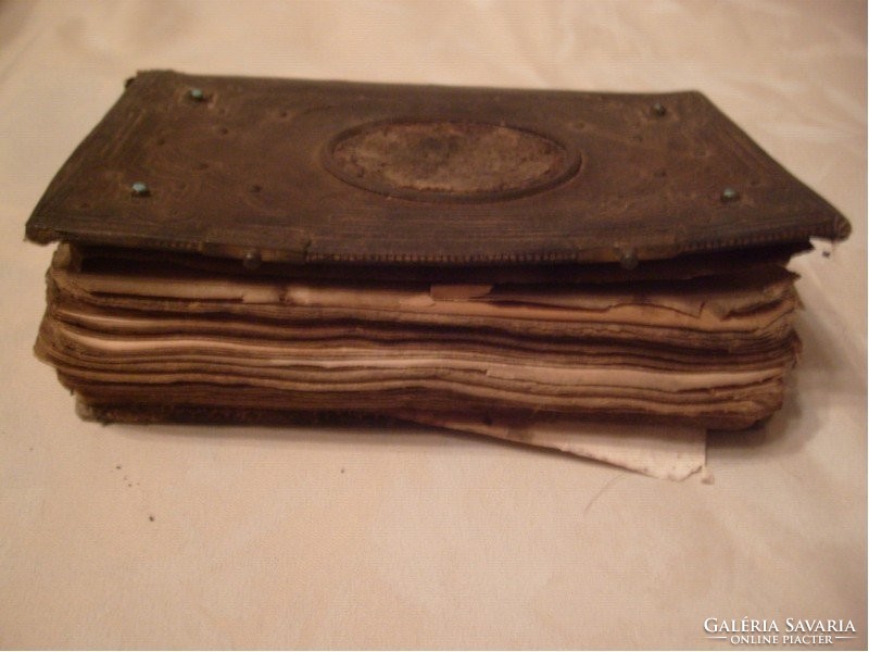 Turquoise -1869 antique leather prayer book with gold border 460 pages