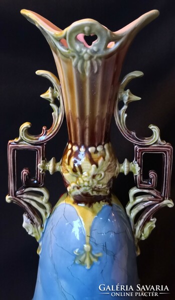 Dt/133 - rare, beautiful and special! Art Nouveau, 2-handled vase, volkstedt/ens ?