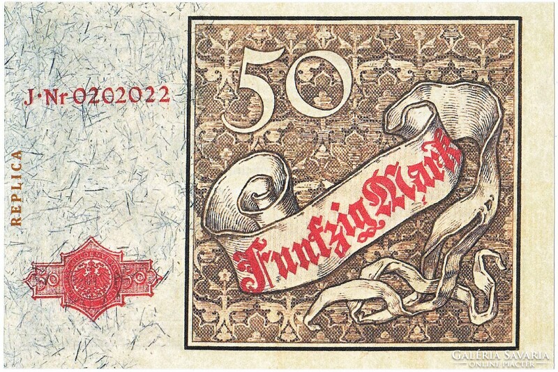 Germany 50 marks 1882 replica unc