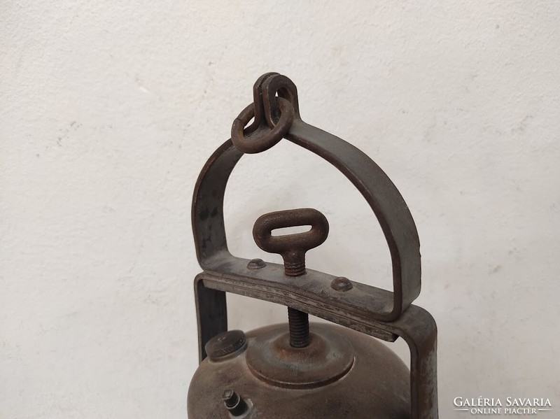 Antique miner's trencher carbide lamp copper 513 5953