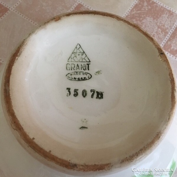 Beautiful granite bowl with a floral pattern