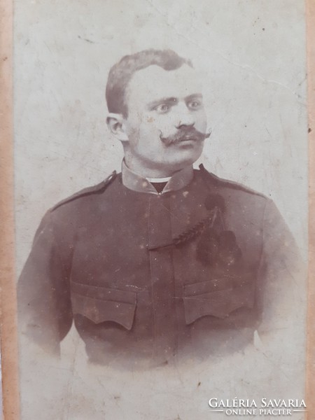 Antik katona fotó Rupprecht Mihály Sopron régi műtermi fénykép