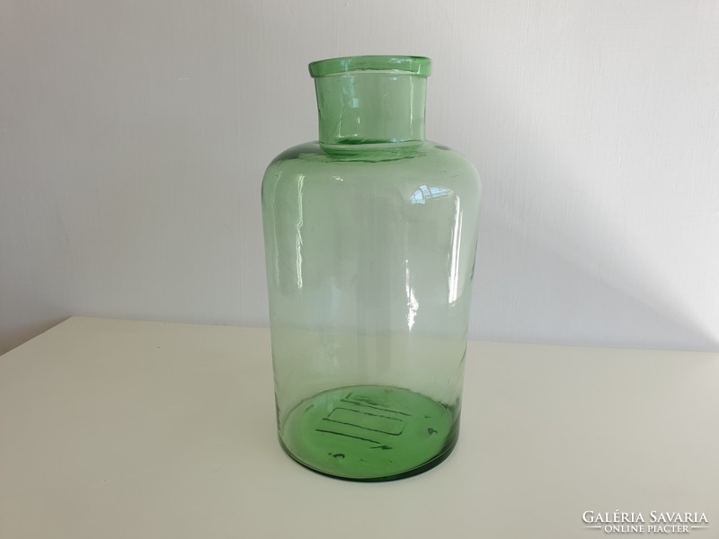 Old vintage large green canning jar 10 l liter
