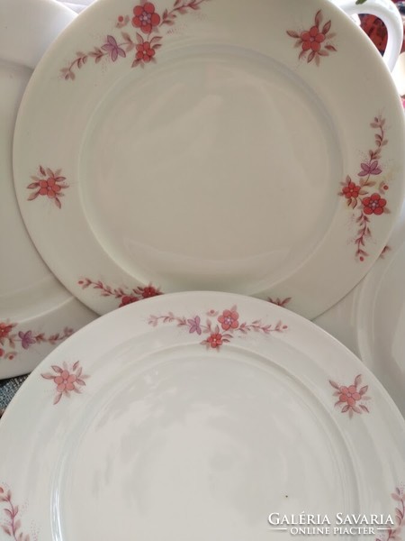 Alföldi porcelain pink flower cake plates 6 pcs