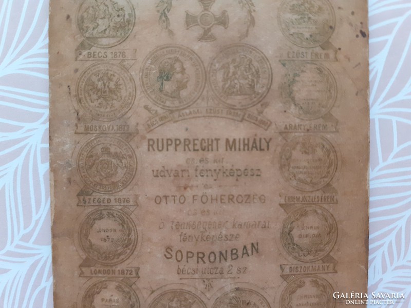 Antik katona fotó Rupprecht Mihály Sopron régi műtermi fénykép