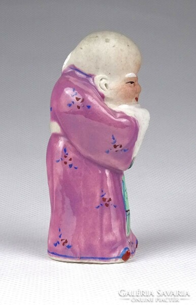 1J572 Régi kisméretű kínai keleti bölcs porcelán figura 8 cm