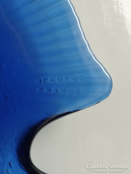 Dekoratív kék halacska üvegtányér 2 db
