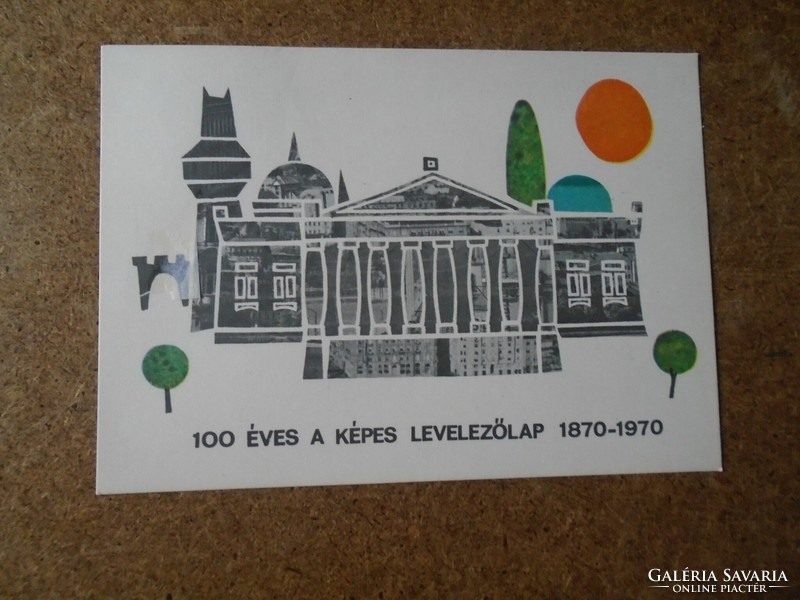 D190958 kmetty commemorative exhibition - Szentendre 1976 commemorative stamp 100 years old postcard
