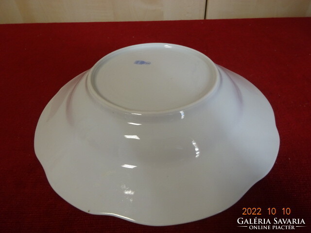 Zsolnay porcelain deep plate, feathered, diameter 24 cm. He has! Jokai.