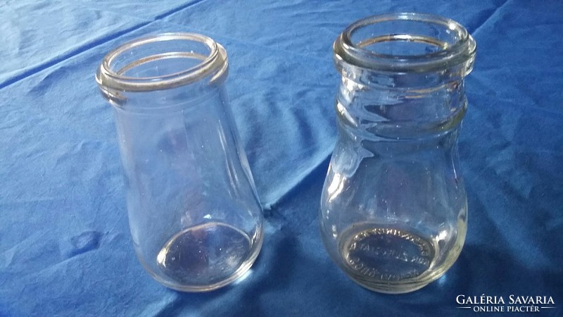 Két ritka befőttes - joghurtos - mustáros üveg: Gschwindt R. T. Konzervgyára, Nagykőrös