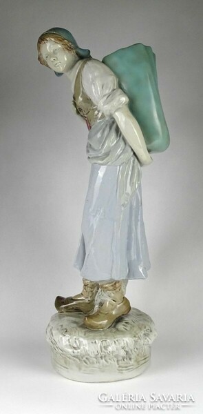 1I048 Antik osztrák Amphora majolika szobor 49 cm