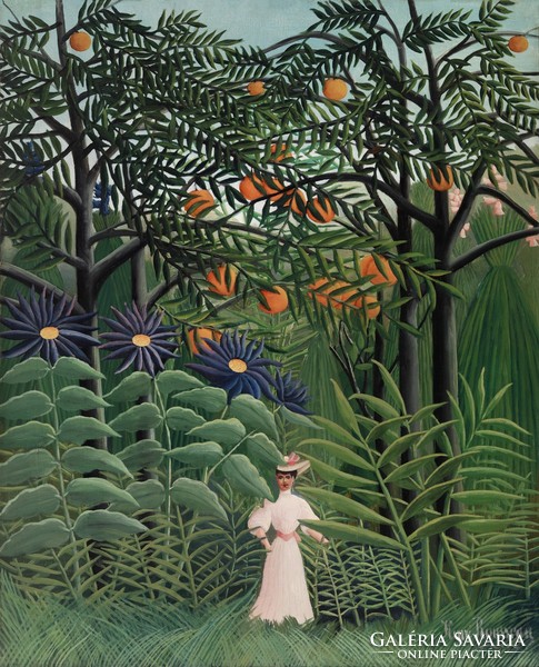 Henri Rousseau - Séta az esőerdőben - reprint