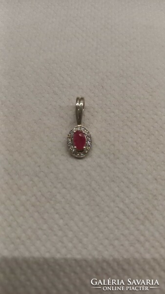 Ruby, silver 925 pendant