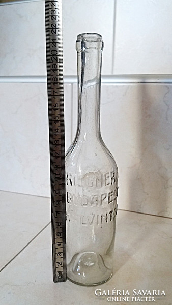 Régi patikaüveg Kriegner György Budapest Kálvin tér gyógyszertári palack