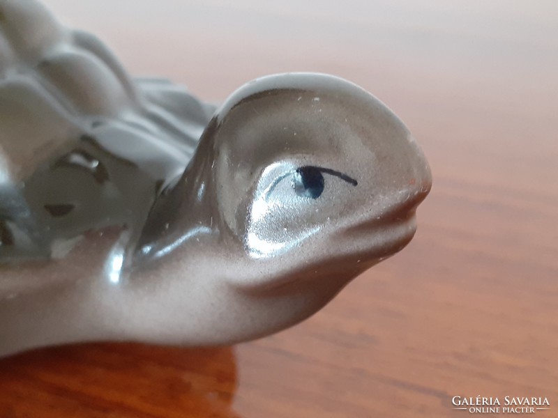 Régi Hollóházi porcelán teknősbéka állatfigura