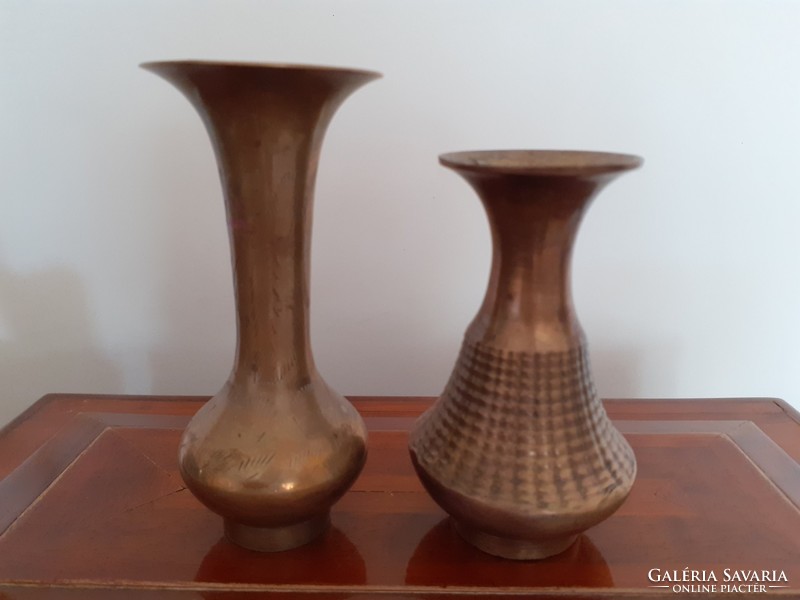 Old copper mini vase 2 pcs