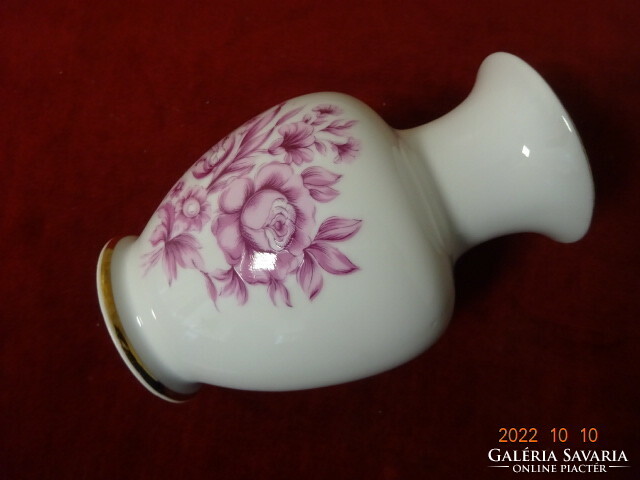 Hölóháza porcelain, pink flower vase, 15 cm high. He has! Jokai.