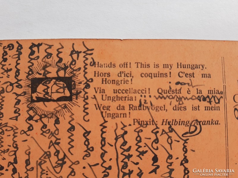 Old postcard 1925 Hess! This is a Great-Hungary irredent postcard with the inscription my land