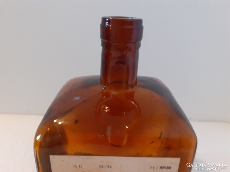 Retro likőrös üveg Curacao Triple Sec címkés Gschwindt Budapest palack