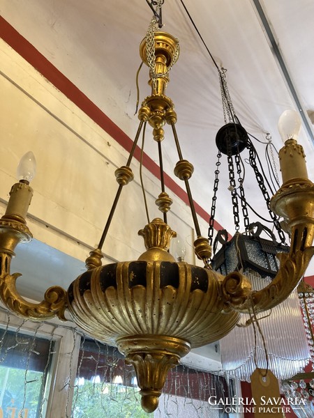 Gilded wooden chandelier (fcs12)