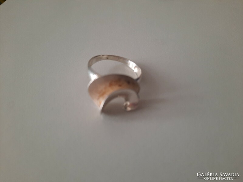 Különleges modern ezüst gyűrű