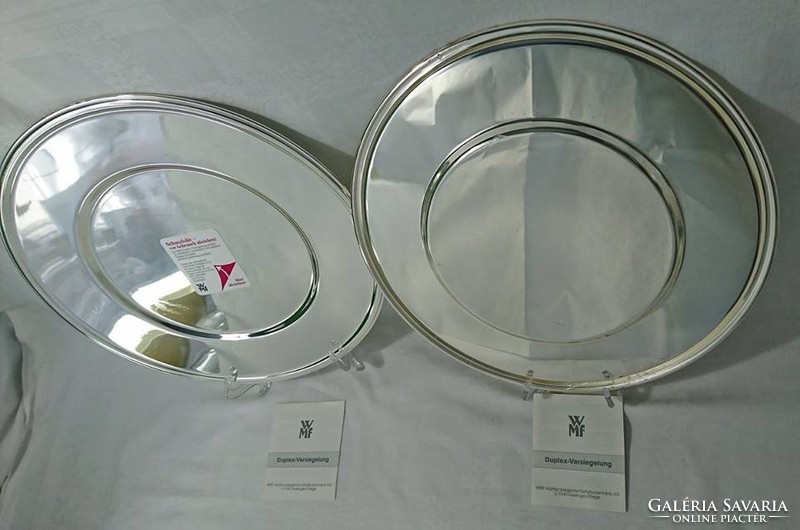 WMF DUPLEX-VERSIEGELUNG Origi újállapotú lefóliázott kerek nagyméretű tükrös tálaló/torta tál