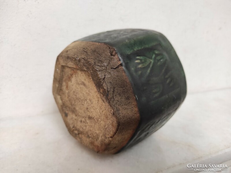 Antik kínai edény tarrakotta gyömbér tartó zöld mázzal Kína 554 5992