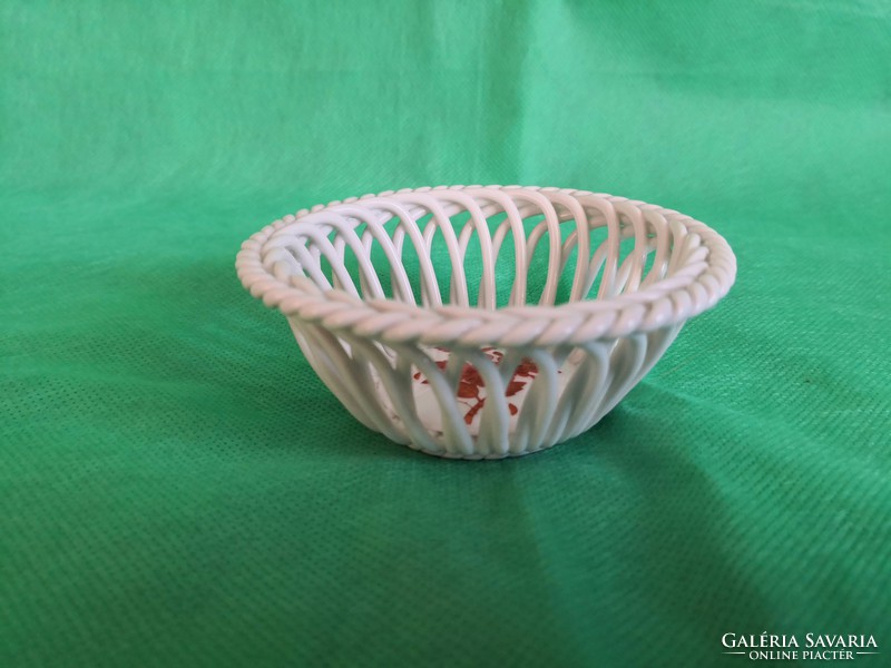 Herend apponyi patterned basket-wicker side bowl, serving