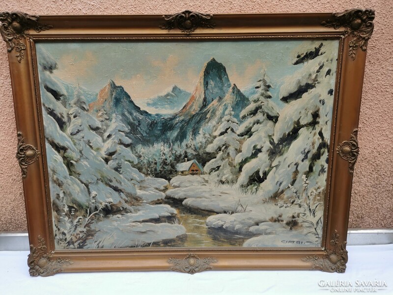 Battle - winter landscape painting (19.)