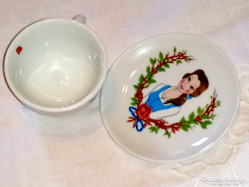 Porcelain mini moon bowl for doll's house, belle, from the fairy tale of beauty and the beast