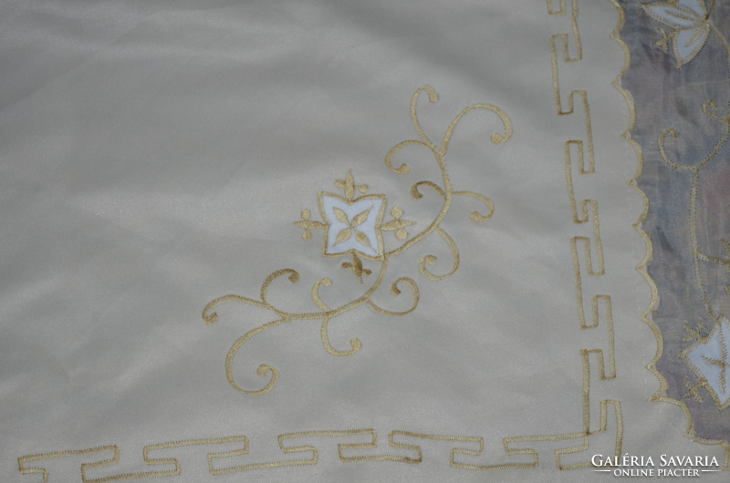 Large tablecloth with inset mixed fibers ( dbz 00vii )