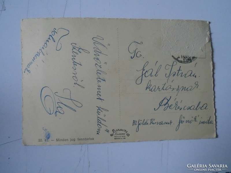 D191138 old postcard Szentes - Petőfi hostel and the Szentes savings bank