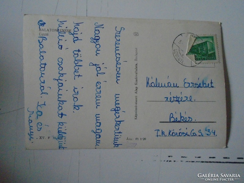 D191152 old postcard - Balaton Balatonkenese resort