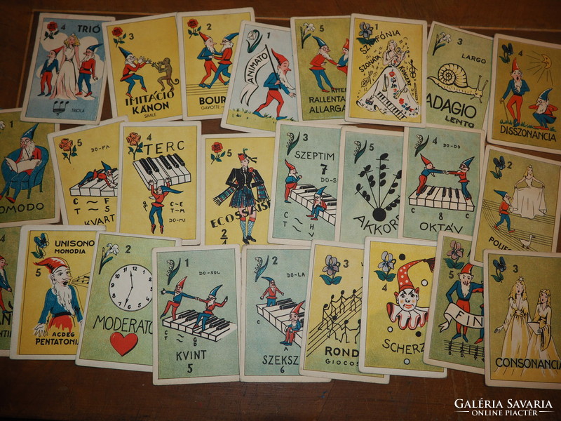 "STACCATO", zenei kártyajáték, 1947, RITKASÁG!