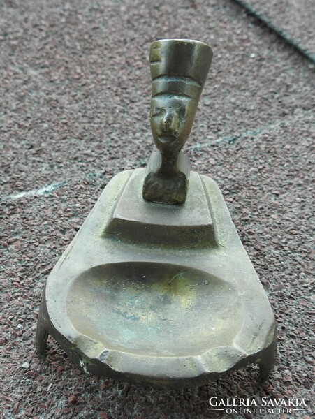 Art deco bronze pharaoh head ashtray