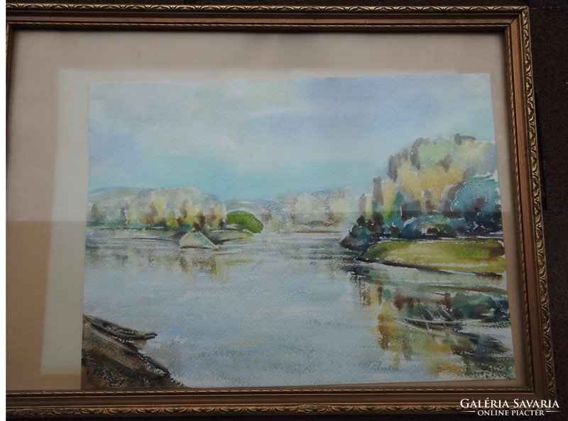 Antique watercolor painting - marked - unknown artist