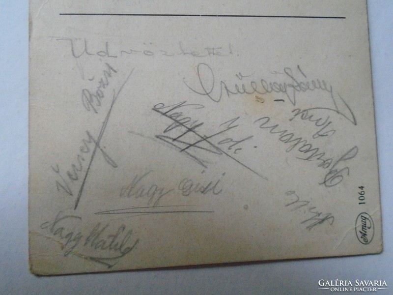 D191183 old postcard - sent with many signatures to Békés - Beres ica - Bertalan Vecsey nagy 1920'