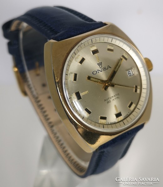 Onsa automatic eta 2472 watch from the 1960s! Serviced, with tiktakwatch service card
