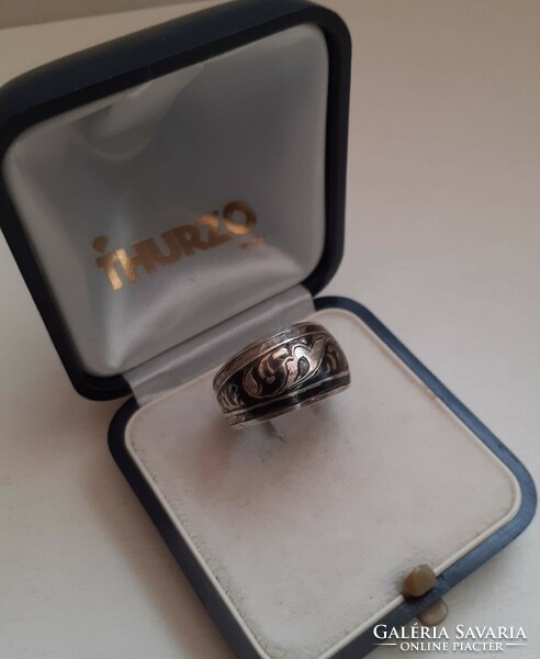 Women's tula silver ring with old marked master mark