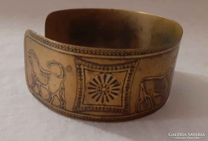 Old industrial copper bracelet bangle